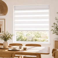 Stores enrouleurs zébrés sans fil haut de gamme à double couche en tissu filtrant la lumière pour appartements et villas