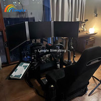 Plateforme de mouvement dynamique 4 axes en silicone et aluminium pour simulateur de course automobile, personnalisée en usine pour usage intérieur