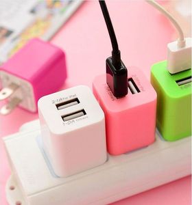 Dual USB Fast <b>Charging</b> Cube Block Power <b>Adapter</b> Wall Charger for Phone 15 14 13 12 11 Pro Max XR XS X - Product Image 4