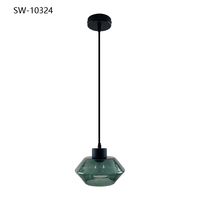 Lampe suspendue en verre de style nordique rétro moderne pour chevet de lit, restaurant, petite suspension à tête unique