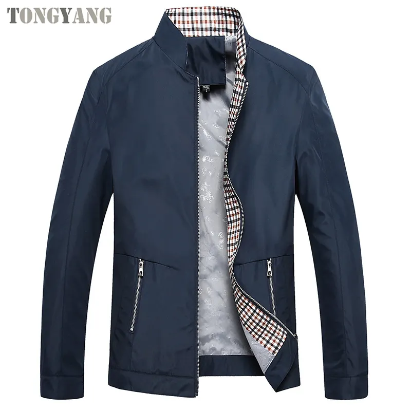 TONGYANG Men Autumn Jackets and Coats Jaqueta Masculina Male Causal Fashion Slim Fitted Large Size Zipper Jackets Hombre