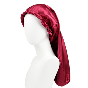 BESTELLA <span class=keywords><strong>professionnel</strong></span> Premium Logo personnalisé Satin Bonnet amélioré dame Long sommeil Cap pour les femmes couleur unie cheveux en plein air quotidien - Product Image 2