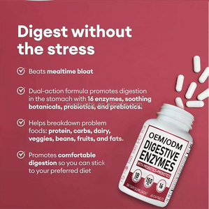 Enzymes digestives avec probiotiques et prébiotiques, 60 capsules, complément alimentaire pour soutenir la santé digestive - Product Image 3
