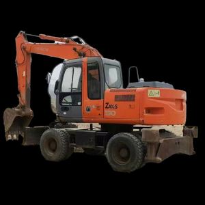 Excavadora de Ruedas Hitachi ZX100 ZX120 ZX130 de 13 Toneladas de Segunda Mano en Buen Estado con Motor, Caja de Cambios, Bomba e Inspección en Video - Product Image 1