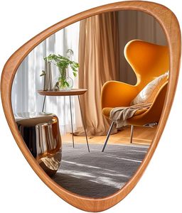Espejo de Madera para Decoración Moderna de Mediados de Siglo, <span class=keywords><strong>Espejos</strong></span> <span class=keywords><strong>Decorativos</strong></span> para Dormitorio, Sala de Estar, Entrada y Pasillo - Product Image 2