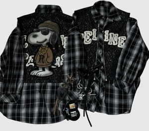 6831/Kemeja Kasual Gaya Musim Gugur dengan Desain Merek Trendi, Berbahan Tenun dengan Kerah Kemeja dan Logo di Depan, Gaya Jalanan untuk Pakaian Kantor - Product Image 1