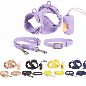 Arnés y Correa de Lujo Personalizados para Perro con Logotipo, Antitirones, Impermeable, de PVC, con Cintas Ajustables para Pasear Perros - Product Image 4