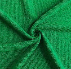 Tela de punto tipo suéter de poliéster y spandex 30S, 168 cm de ancho, 210 g/m², verde sólido, para camisetas, camisetas interiores y prendas de vestir. - Product Image 1