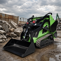 Chargeuse compacte certifiée CE EPA EuroV ISO LOGWAY, hydraulique puissante, faible consommation de carburant, pour usage agricole.