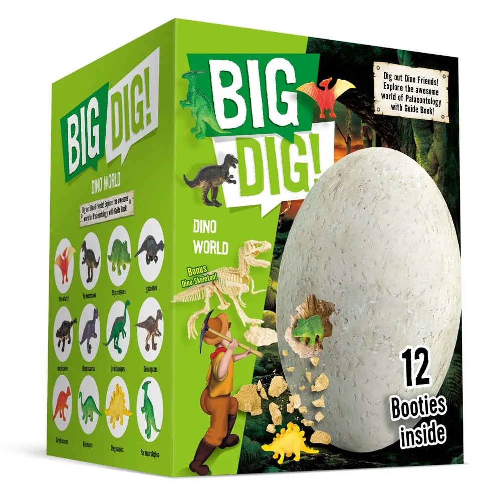 HOYE CRAFTS Jumbo Dino Egg para niños, juguetes de actividades de Pascua, huevo de dinosaurio, juguetes para excavar