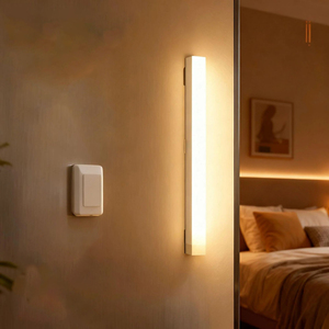 Lampe de placard adhésive, éclairage d'escalier, lampe de nuit LED à capteur de mouvement PIR alimentée par USB avec capteur de lumière - Product Image 5