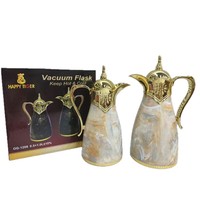 Lujo 1L árabe termo térmico europeo cafetera vidrio interior pato facturado tetera agua té vacío plástico 800ml para fiestas