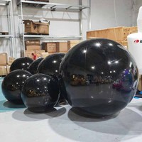 Ballons à sphère réfléchissante en PVC noir, forme ronde, grande taille, publicité personnalisée, pouces