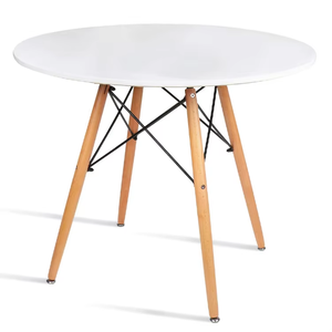 2024 <span class=keywords><strong>tavolo</strong></span> da pranzo ovale di vendita caldo prezzo competitivo bianco nordico nero in legno PP Top personalizzato tulipano piccolo <span class=keywords><strong>rotondo</strong></span> - Product Image 4