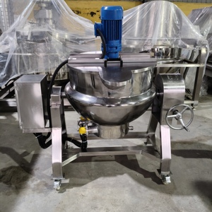 50-industrial endüstriyel pişirme Pot ceketli elektrikli domates püresi ketçap sos mikser ceketli su ısıtıcısı ile mikser pişirme su ısıtıcısı - Product Image 1