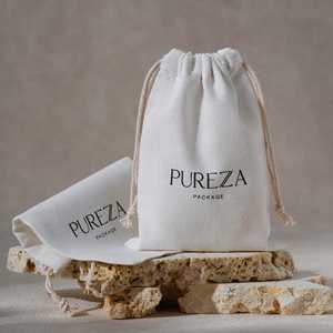 Pochette en coton noir avec cordon de serrage pour cartes de tarot, parfums et cadeaux, impression de logo personnalisée, sac anti-poussière réutilisable en mousseline de coton - Product Image 3