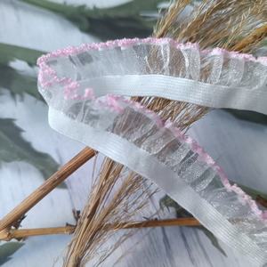 Renda Ruffle Elastis Berkualitas Tinggi dengan Benang Warna-warni, Trim Seksi untuk Pakaian dan Aksesoris Fashion - Product Image 4