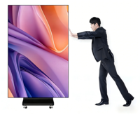 Affichage LED numérique publicitaire intérieur/extérieur P2.5 P1.86 pliable double face, écran LED pliable à trois volets