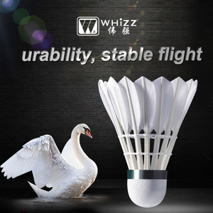 Volants de <span class=keywords><strong>badminton</strong></span> Whizz Brand Pks12, plumes de canard blanches, pour l'entraînement - Product Image 4