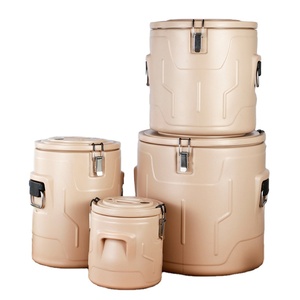 4Pcs Thiết Lập Thép Không Gỉ Cách Điện Gạo Xô Hai Lớp Nhà Hàng Thực Phẩm Lưu Trữ Ấm Kim Loại Thực Phẩm <span class=keywords><strong>Container</strong></span> Cho Nhà - Product Image 4