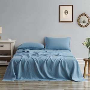 批发100% 法国亚麻床上用品可持续亚麻床单套装 - Product Image 2