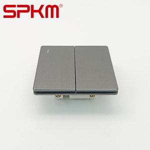 SPKM A3 Venda Quente Cinza 2 Gang 16A Uk Painel PC Padrão Interruptores de Parede e Tomadas Universal Tomada Elétrica Interruptor De Luz - Product Image 5