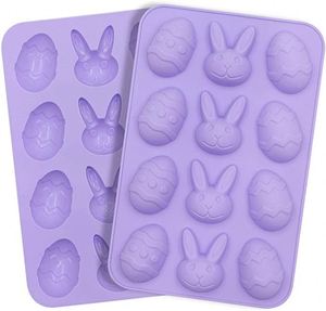 Moldes de Silicona para Huevos y Conejos de Pascua, Moldes de Silicona para Hornear para Chocolate - Product Image 1