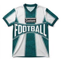 Großhandel Gestreiftes Piping-Design Fußballtrikot Polyester Mode Sport T-Shirt Atmungsaktiv Maßgeschneidert Unisex Retro Fußballtrikot