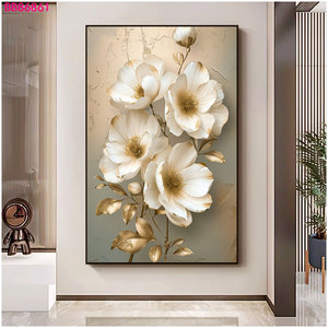 <span class=keywords><strong>Stampa</strong></span> su Tela 3D con Texture Floreale, Opera d'Arte Astratta, Dipinti da Parete per Decorazione Casa, Ufficio, Hotel - Product Image 5
