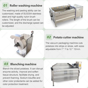 Đông Lạnh Khoai Tây 200 kg/giờ Pháp Chiên Nhà Sản Xuất Nhỏ Làm Cho Máy Tự Động Chuối Chuối Chip Dây Chuyền Sản Xuất - Product Image 3