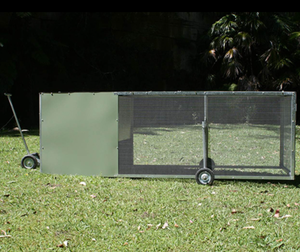 <span class=keywords><strong>Poulailler</strong></span> mobile portable galvanisé à chaud avec roues, enclos à volailles anti-prédateurs - Product Image 3