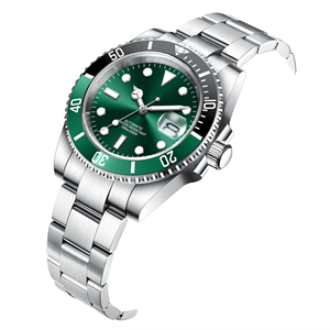 Reloj Automático para Hombre MANBUSHIJIE de 40 mm, Reloj de Pulsera de Acero Inoxidable, Cristal de Zafiro, 10 Bares de Resistencia al Agua, Luminoso, Estilo Buceo - Product Image 1