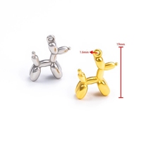 Boucles d'oreilles YK Air Dog mignonnes en forme de ballon, en acier inoxydable plaqué or, avec pendentif chiot de dessin animé, bijoux de mode tendance et personnalisés, inaltérables
