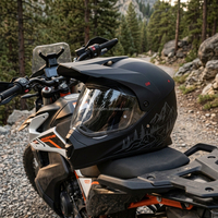Casque de moto intégral double sport de qualité supérieure 2026 avec logo personnalisé, homologué DOT, double visière, nouvelle taille jeune grande