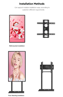 Fábrica de China, quiosco de juego LCD para colgar en la pared con luz alta, máquina de exhibición de publicidad interior, Sistema Informático Android de tamaño personalizado