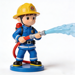 Figura de <span class=keywords><strong>bombero</strong></span> de plástico PVC fabricada en fábrica OEM ODM, diseño personalizado, impresión 3D, figuras de acción de <span class=keywords><strong>anime</strong></span> de resina. - Product Image 6