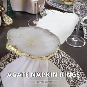 Metal Luxury Wedding Napkin <b>Rings</b> Stocked for Dinner Table - Product Image 2