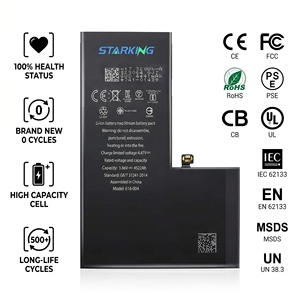 <span class=keywords><strong>Batterie</strong></span> de <span class=keywords><strong>remplacement</strong></span> neuve 0 cycle 100 % fonctionnelle pour <span class=keywords><strong>iPhone</strong></span> <span class=keywords><strong>12</strong></span> 13 Pro 14 15 Pro Max avec outil et autocollant, sans fenêtre pop-up - Product Image 1