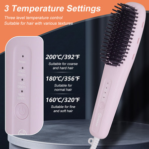 Brosse lissante électrique HT-130, peigne lissant, chauffe rapidement, outil de coiffage pour un usage quotidien - Product Image 5