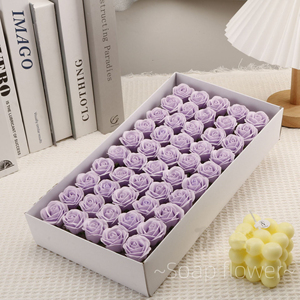 Hoa Nhân Tạo Bán Buôn Trang Trí Nội Thất Giá Rẻ Giá Nhà Máy 3 Lớp 4Cm Xà Phòng Hoa Hồng Đầu - Product Image 2