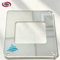 Panneau d'affichage miroir pour salle de bain d'hôtel avec logo, revêtement anti-buée, bord personnalisé, forme sur mesure, en verre trempé