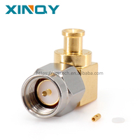 Connecteur RF à souder SMA mâle 50 Ohm DC-18GHz avec placage or en laiton pour câble CLC260 / SS405 / RG405 - Prix usine XINQY