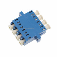Adaptador de Fibra Óptica LC Quad con Funda de Cerámica, Adaptador Óptico LC UPC LC APC SM MM para Centro de Datos