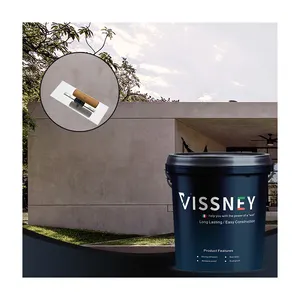 Vissney Gamazine 페인트 OEM/ODM 서비스 오래 견딘 색깔 보유 액체 폴란드인 마이크로 시멘트 벽 페인트