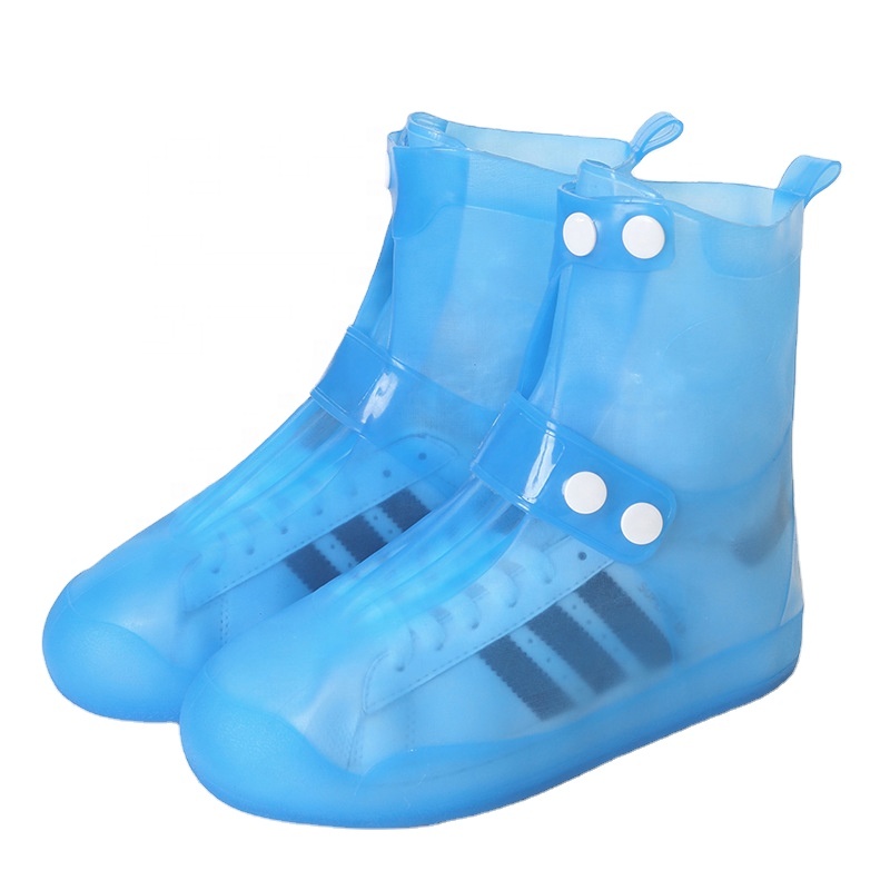 На открытом воздухе утолщенной износостойкие водонепроницаемый и защита от дождя до середины женские носки без пятки Модные модный однотонный цвет нескользящий Силиконовый чехол