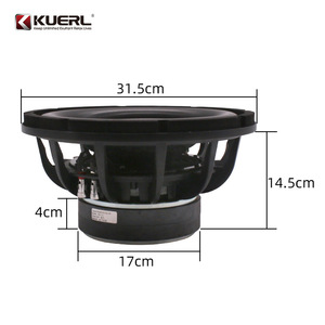 Subwoofer Kuerl 12 pouces à double aimant 700W, haut-parleur audio de voiture haute puissance, basses profondes - Product Image 2