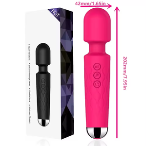 充電式ワンドマッサージャーバイブレーター IPX7 防水 20 周波数ポータブル強力なシリコーン G スポット大人の大人のおもちゃ女性のための - Product Image 6