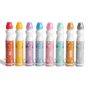 Kit de marqueurs à points pailletés 8 couleurs, 40 ml, avec 12 cartes de <span class=keywords><strong>dessin</strong></span>, coffret cadeau, kit artistique éducatif pour enfants - Product Image 6