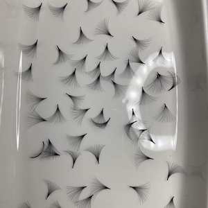 Extensions de cils synthétiques de luxe faites à la main, volume intense, noires, pré-fabriquées 18D/1000, emballage en vrac pour usage professionnel en beauté - Product Image 5