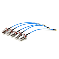 Connecteur coaxial RF à souder QMA TNC BNC mâle, prise jack femelle à bride 4 trous pour panneau, RG141 RG402, directement de l'usine